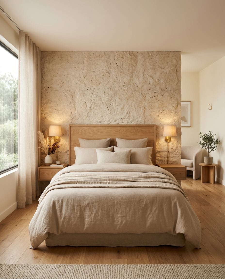 Beautiful minimalist bedroom - 2K3D interior design services