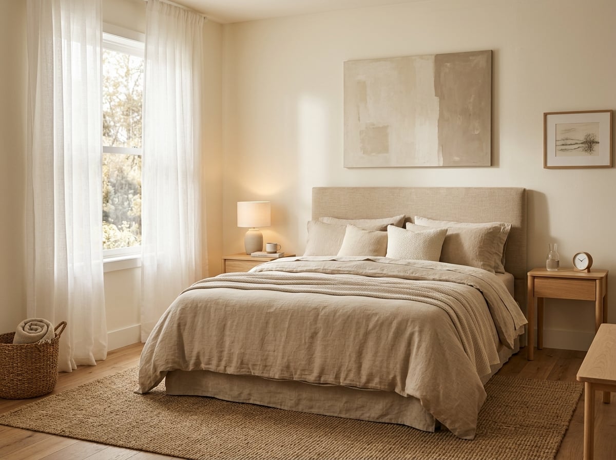 Serene bedroom design - 2K3D portfolio